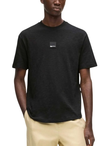 ανδρικό curved hem t-shirt μαύρο karl lagerfeld jeans