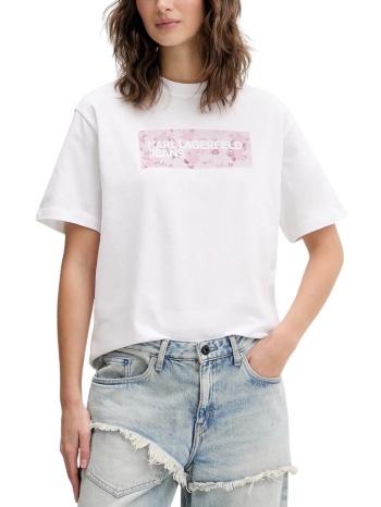 γυναικείο t-shirt λευκό karl lagerfeld jeans b2w17071-100