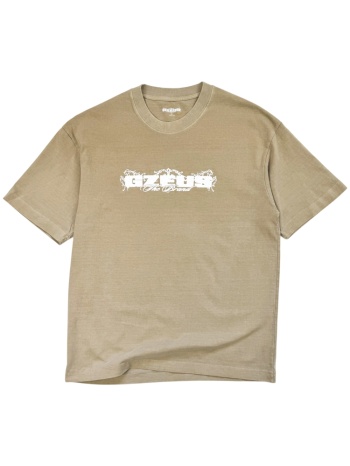 heavyweight 260gsm oversized washed khaki gzeus t-shirt