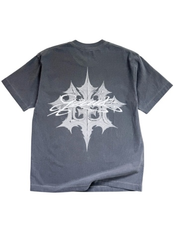 heavyweight 260gsm oversized washed grey gzeus t-shirt