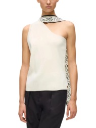 γυναικείο top κρεμ karl lagerfeld b2w18012-b09 cannoli cream