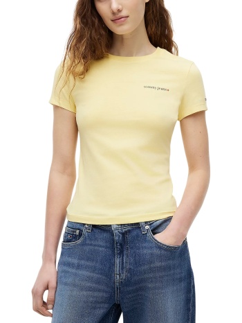 γυναικείο slim t-shirt κίτρινο tommy jeans dw0dw23479-zf0