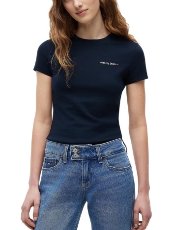 γυναικείο slim t-shirt navy μπλε tommy jeans dw0dw23479-c1g