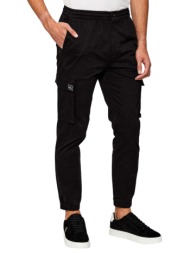 ανδρικό skinny cargo παντελόνι μαύρο calvin klein lv04rd608g-ub1