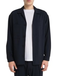 ανδρικό overshirt navy μπλε royal denim kazuno5150-blue