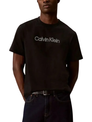 ανδρικό t-shirt μαύρο calvin klein lv04lg812g-ub1