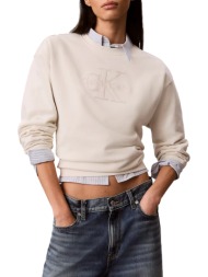 γυναικείο φούτερ λευκό calvin klein lv047g820g-yas
