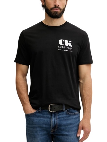ανδρικό t-shirt μαύρο calvin klein lv04rg802g-ub1