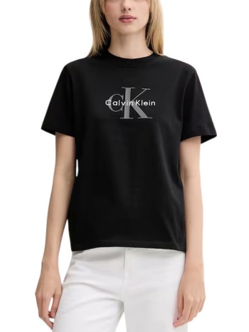 γυναικείο t-shirt μαύρο calvin klein lv047b865g-ub1