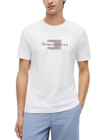 ανδρικό t-shirt λευκό tommy hilfiger mw0mw43226-ybr