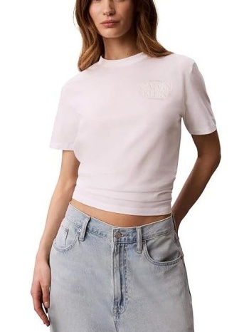 γυναικείο t-shirt λευκό calvin klein lv047g836g-yaf