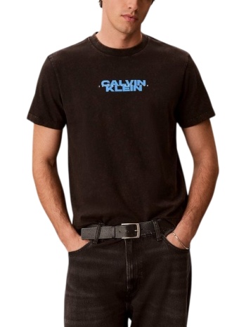 ανδρικό t-shirt μαύρο calvin klein lv04rg834g-ub1