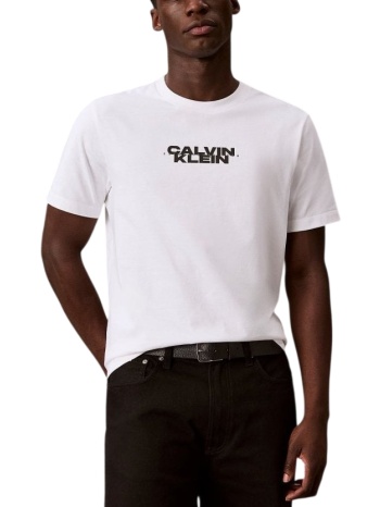 ανδρικό t-shirt λευκό calvin klein lv04rg834g-yaf