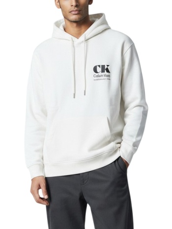 ανδρικό φούτερ λευκό calvin klein lv04rg273g-yas