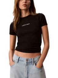γυναικείο t-shirt μαύρο calvin klein lv047g816g-ub1