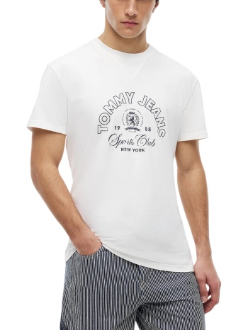 ανδρικό t-shirt λευκό tommy jeans dm0dm23175-ybl