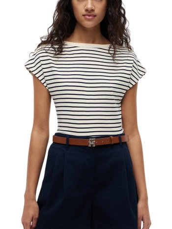 γυναικείο t-shirt εκρού tommy hilfiger ww0ww50942-0ad