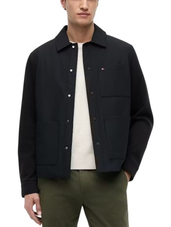 ανδρικό μπουφάν μαύρο tommy hilfiger mw0mw43215-bds