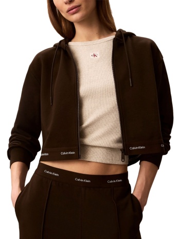 γυναικεία ζακέτα καφέ calvin klein lv047g252g-to2