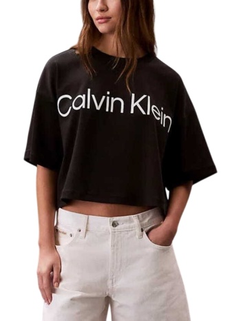 γυναικείο t-shirt μαύρο calvin klein lv047g839g-ub1