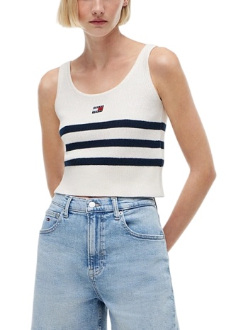 γυναικείο tank top λευκό tommy jeans dw0dw22929-ybh