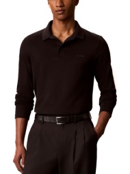 ανδρικό μακρυμάνικο polo μαύρο calvin klein lv04lh240g-ub1