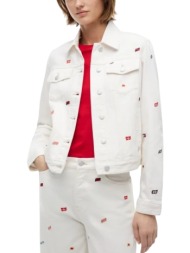 γυναικείο τζιν μπουφάν λευκό tommy jeans dw0dw22868-1d0