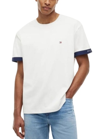 ανδρικό t-shirt λευκό tommy hilfiger mw0mw43203-ybr