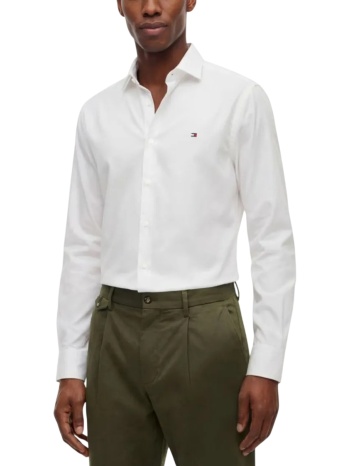 ανδρικό πουκάμισο λευκό tommy hilfiger mw0mw43122-ybr