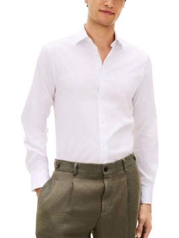 ανδρικό πουκάμισο λευκό tommy hilfiger mw0mw42779-ycf