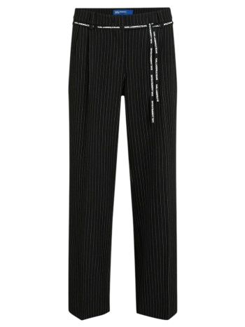 γυναικείο ριγέ παντελόνι μαύρο karl lagerfeld jeans