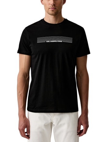ανδρικό t-shirt μαύρο karl lagerfeld jeans b3m17001-999