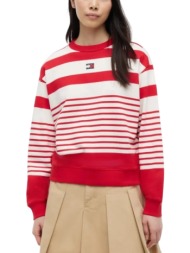 γυναικείο φούτερ κόκκινο tommy jeans dw0dw22824-0ey