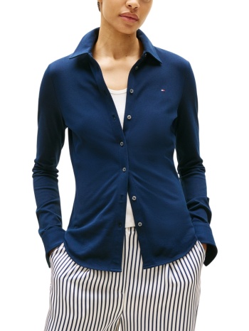 γυναικείο 1985 slim πουκάμισο navy μπλε tommy hilfiger