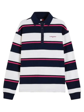 γυναικεία μακρυμάνικη polo μπλούζα tommy jeans