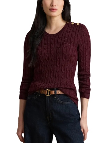 γυναικείο πουλόβερ μπορντό ralph lauren 200p14039503-red