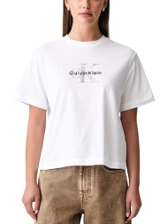 γυναικείο t-shirt λευκό calvin klein lv047h802g-yaf