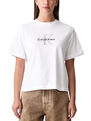 γυναικείο t-shirt λευκό calvin klein lv047h802g-yaf