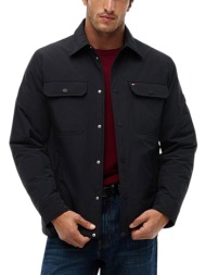 ανδρικό μπουφάν μαύρο tommy hilfiger mw0mw44767-bds