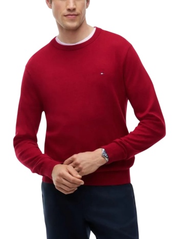 ανδρικό πουλόβερ κόκκινο tommy hilfiger mw0mw28046-xit