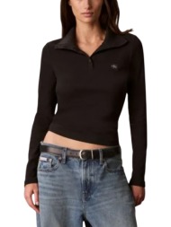 γυναικείο μακρυμάνικο top μαύρο calvin klein lv047h203g-ub1