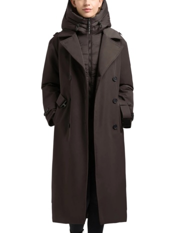 γυναικεία elena 3 καπαρντίνα καφέ khujo kj1118co263-577 cho