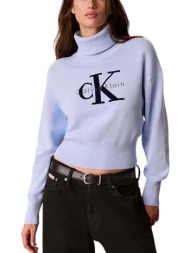 γυναικείο ζιβάγκο πουλόβερ γαλάζιο calvin klein lv047h329g-c3q