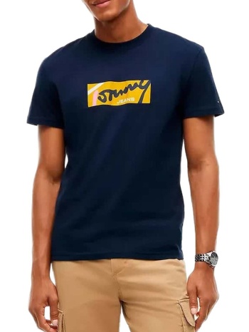 ανδρικό t-shirt navy μπλε tommy jeans dm0dm23547-c1g