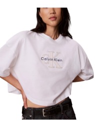 γυναικείο t-shirt λευκό calvin klein lv047h820g-yaf