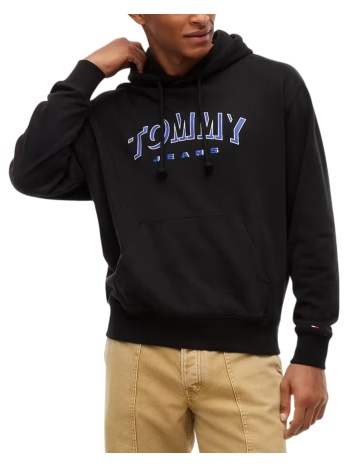 ανδρικό φούτερ μαύρο tommy jeans dm0dm23582-bds