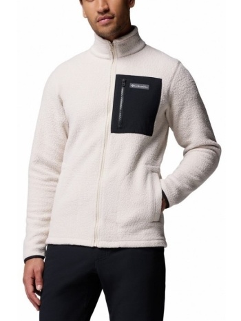 ανδρική jasper ridge pebbled fleece ζακέτα εκρού columbia