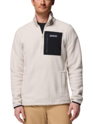 ανδρικό jasper ridge pebbled half zip fleece εκρού columbia 2142411-278