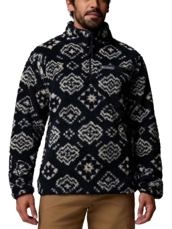 ανδρικό rugged ridge high pile half zip fleece μαύρο