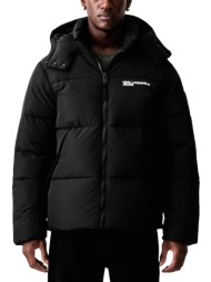 ανδρικό puffer μπουφάν μαύρο karl lagerfeld jeans b3m15011-999 black